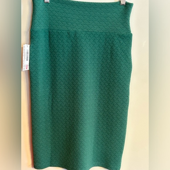 LuLaRoe Cassie Green Pencil Skirt - Picture 2 of 7